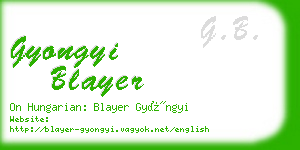 gyongyi blayer business card